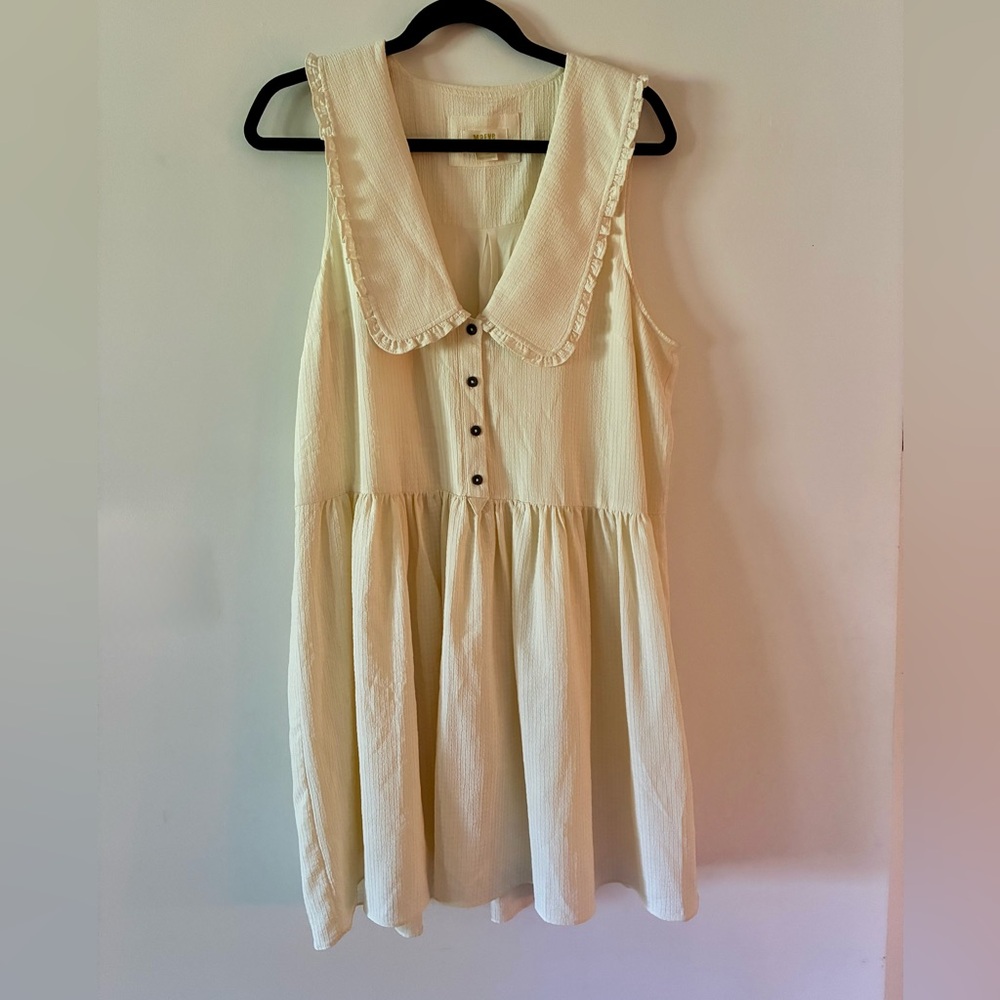 Anthropologie Maeve Cream Textured Top